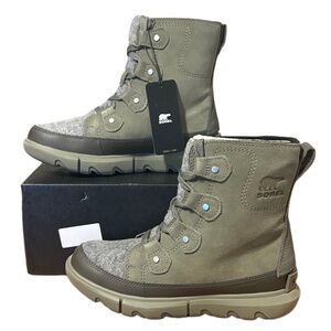 Sorel Ankle Boots in Olive and Gray